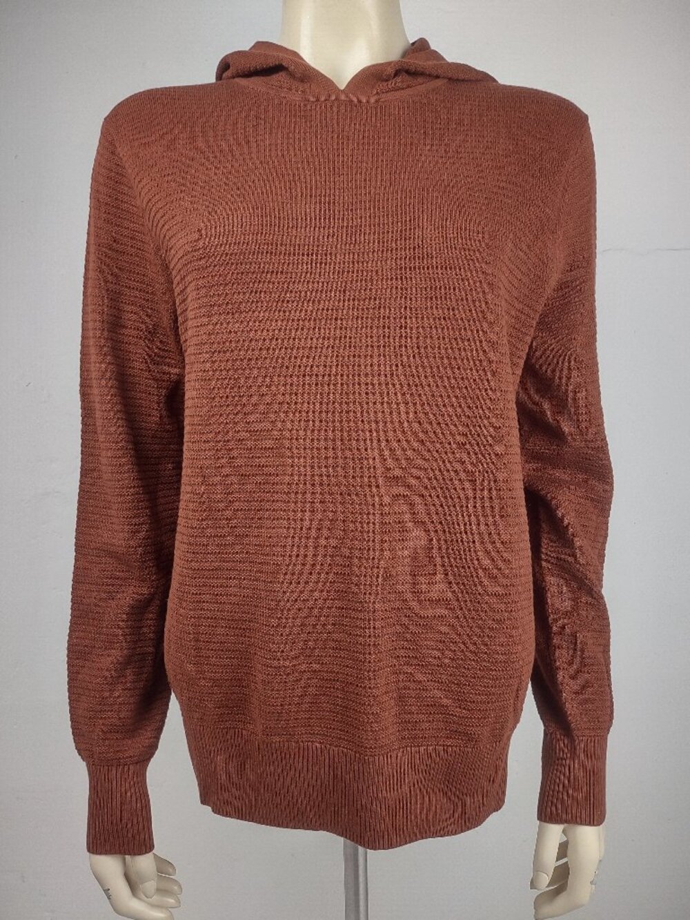 NWT Banana Republic brown 100% Pima Cotton hooded sweater ladies Small